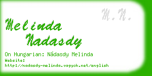melinda nadasdy business card