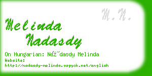 melinda nadasdy business card